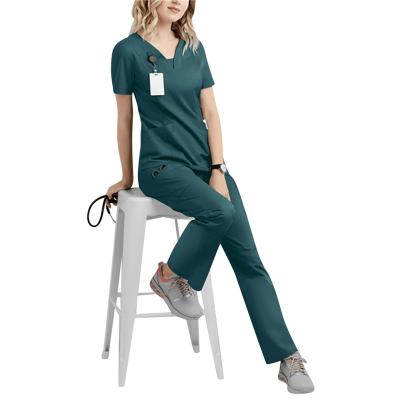 China Hospital Two Pieces High Quality Hospital Uniforms Women And Man Nursing Scrub Suit Beauty Salon Work Cloth Scrubs Set for sale