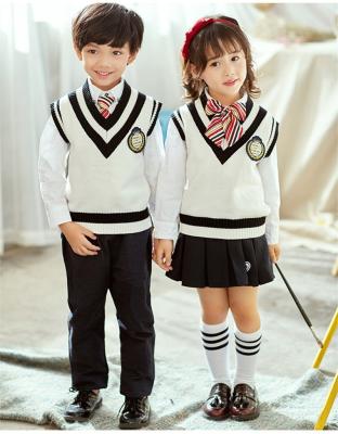 China Children suits school uniform patterns school uniforms fashion primary boys and girls school uniform designs international private school uniform with shirt for sale