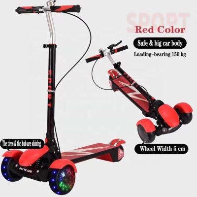 China Wholesale 2019 New PU Cheap Adjustable Three Wheel Baby Kick Toy Scooter with Hand Cut and Foot Cut for sale