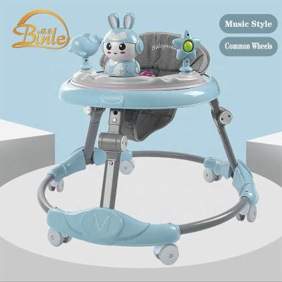 China Helper Baby To Learn New Adjustable Foldable Infant Baby Walking Model Walker Popular Toddler Walker Basic Round Anti-rollover for sale