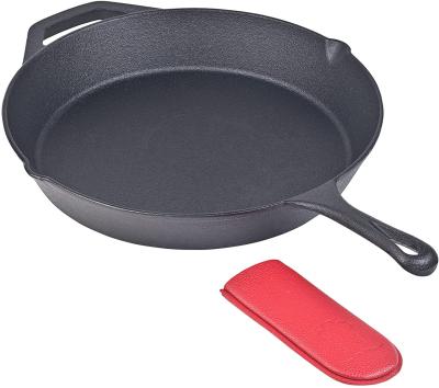 China Cheap Custom Pre-Seasoned Cookware Skillet Cast Iron Cheap Round Skillet For Wholesales for sale