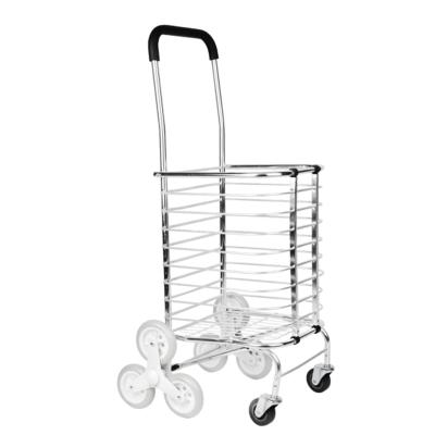 China Durable Hot Selling Portable Folding Shopping Trolleys Foldable Seat Supermarket Fruit Vegetable Cart for sale