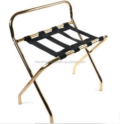 China Ideal for High Quality Commercial or Residential Wholesale Folding Metal Gold Manufacturer Luggage Rack Luggage Rack Hotel Furniture for sale