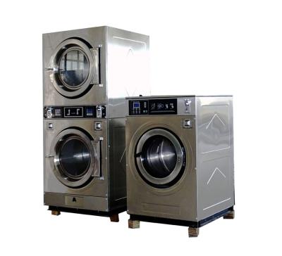 China Commerical Commercial Laundry Coin Operated Combination Stack Washer And Dryer For Hotel for sale