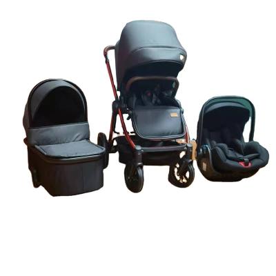 China Europe Dummy Fancy Stroller Baby Lightweight PU Wheels Support OEM Baby Stroller 3 in 1 Travel 1888 System for sale