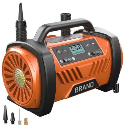 China LED display air compressor tire with pressure gauge 32L/min mini tire pump vehicle tools air inflator DC12V/AC110-230V for sale