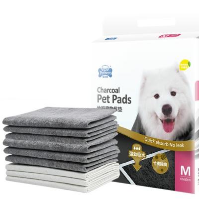 China Custom New Sustainable Charcoal Underpad Pet 40*60 Pee Dog Urine Absorbing Under Pads for sale