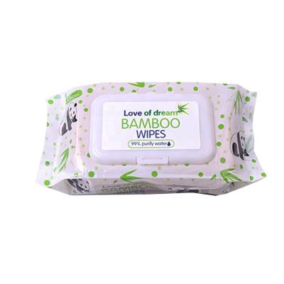 China 100% Bamboo Biodegradable Feminine Baby Daily Life Natural Cloth Wet Wipes Custom Care Available for sale