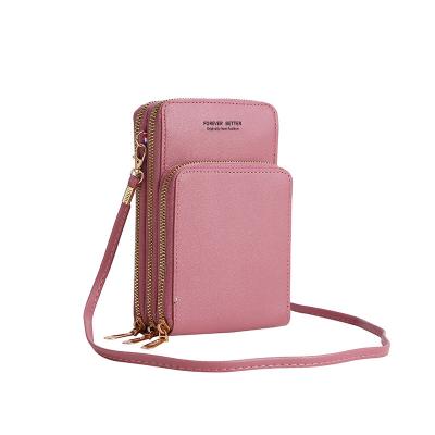 China PU Wallet Leather Phone Bag Shoulder Wallet Purse Bag Wallet Waterproof Storage Bag for sale