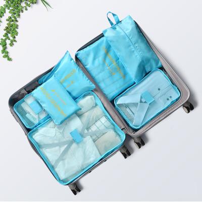 China Wholesale Fashion Character Luggage Travel Bag Luggage Organizer 7pcs Set Storage Bag for sale