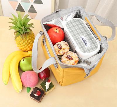 China Cheap Yellow Large Capacity Insulated Custom Hot Selling Portable Cake Insulated Office Lunch Cooler Bag for sale