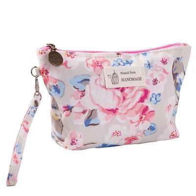 China Fashion women makeup attractive price type new multifunctional canvas cosmetic bag with zipper for sale