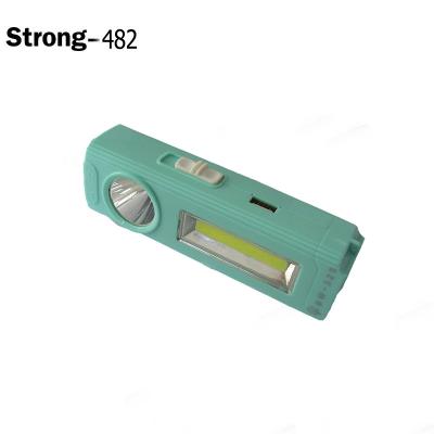 China Low Price Camping Macaron COB 3W LED Colorful Plastic Torch Flashlight For Students for sale