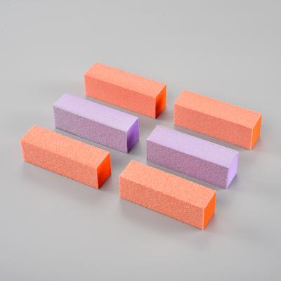 China Durable Professional Nail Tools Purple Orange Nail Buffer Buffing Polishing File Blocks Wholesale for sale