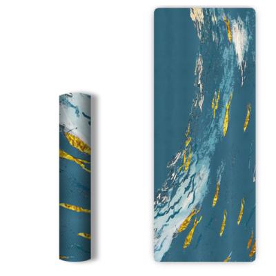 China Eco-Friendly Eco-Friendly Yoga Mat UV Printed Strip Yoga Custom Mat for sale