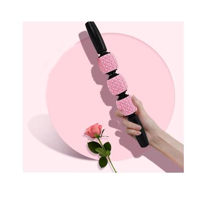 China Yoga Stick Relaxation Roller Mace Roller Massager Fitness Foam Roller OEM China Knotted/Any Body Relaxation Pink/Purple/Blue Eva Fascia Wheel Yoga Massage Stick +pp for sale