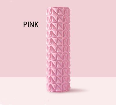 China Healthy Eva Massage For Yoga Deep Tissue Foam Roller Foam Exercise Wheel EVA Yoga Pillar Massage Stick Pilates Pilates Hollow Multiple Color Shaft Pink for sale