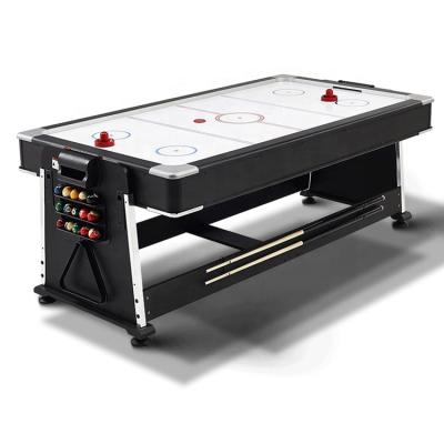 China Hot Sale Coin Operated Mesa De Pizarra billiard mesa de para cama de gomas billiard 2 in 1 two in one air hockey table with mini table tennis ping pong indoor sports entertainment pool billiard table for sale