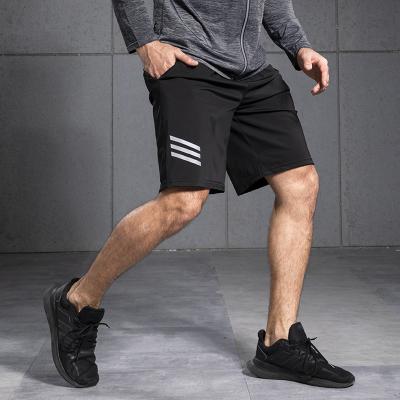 China Anti-wrinkle Men' Quickly Sweat Reflection Dry Breathable Band Night Running Shorts Fitness Training Shorts Pants Running Pants for sale