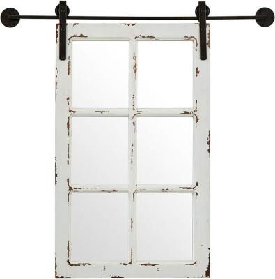 China Handmade Vintage-Look Collage Frame White Rectangular White Window Wooden Photo Frame for sale