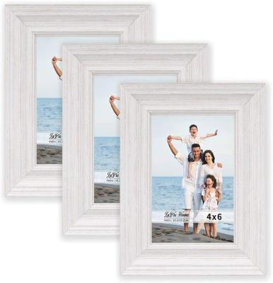 China Handmade 4x6 Set Of Elite 3 Rustic Collection Photo Frame Set With High Definition Glass for sale