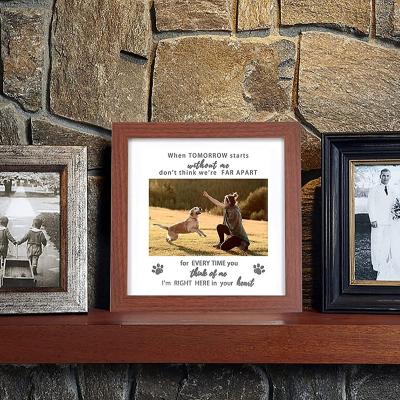 China Handmade Keepsake Pet Dog Memorial Picture Frame For Gift Pet Loss for sale