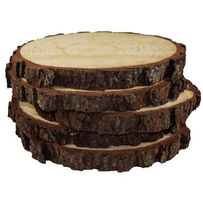 China Europe 5 Pack Wooden Slabs Round Rustic Wood Slices for sale