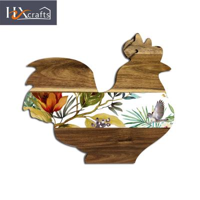 China China Sustainable Cheap Rooster Shaped Mini Wooden Chopping Cutting Board Set for sale