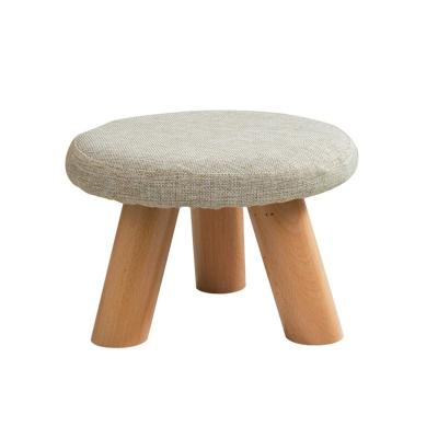 China Handmade Ottoman Padded Footrest Footrest Seat Stool With Removable Cover for sale