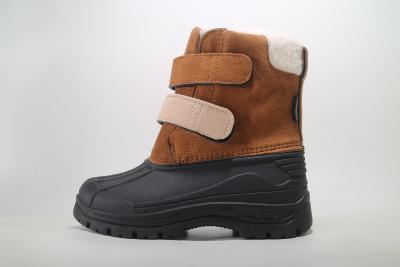 Cina Scarpe da neve da pelle unisex a tacco piatto per bambini da sole per bambini in inverno in vendita