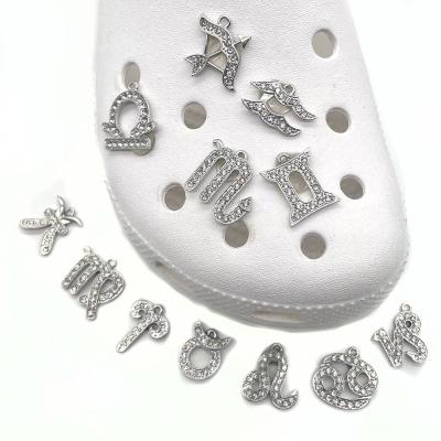 China Clog Charm 2022 Twelve Constellations Bling Charms for Decorations Sandals Accessories Luxury Charms Designer Custom Charms for DIY for sale