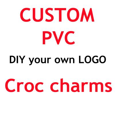 China Custom Logo PVC Hind Clog Factory DIY Your Own Charm Designer Hind Charms Brand Shoes Charms Custom Decoration for sale