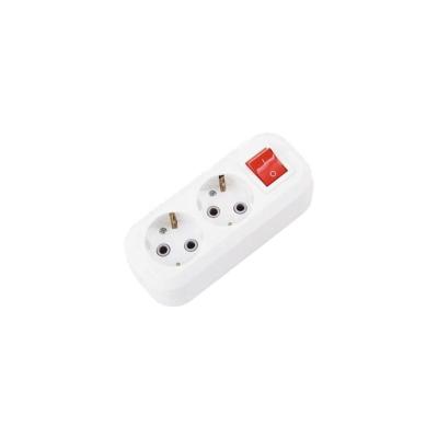 China Convenient safety guaranteed quality 2 outlets single switch supplement socket extension cord for wholesale for sale