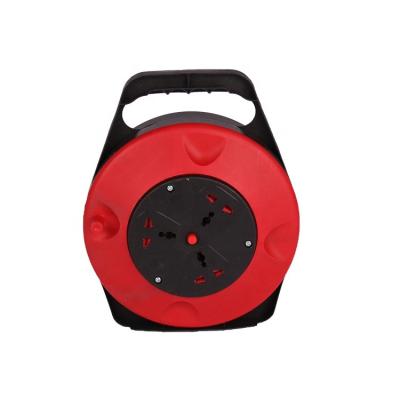 China Convenient Safety Multiple Sockets 3 Outlets Extension Cable Reel 25m Electric Retractable Cable Reel for sale