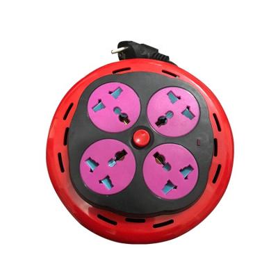 China Convenient Safety Electric Cable Reel 4-Outlet Multifunctional Mains Extension Reel Reel with Customized Length Cable for sale