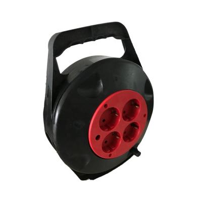 China Europe Standard Plastic Retractable 220v Plug Power Extension Cable Reel Convenient Safety 4 Way for sale