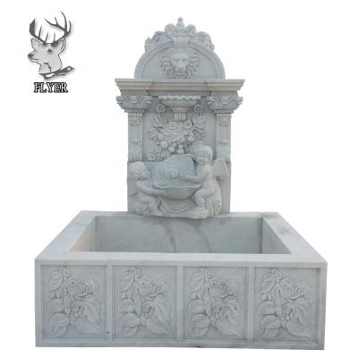 China Modern Stone Products Large Garden Stone Carving White Marble Garden Water Features Fountain for sale