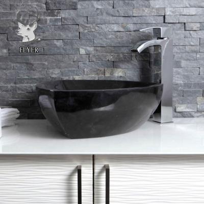 China Freestanding Modern Home Decoration Toilet Sink Natural Black Marble Stone Bathtub for sale