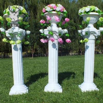 China Solid Hot Sale Customized Natural Marble Stone Roman Column Stone Pillars For Wedding Decoration for sale