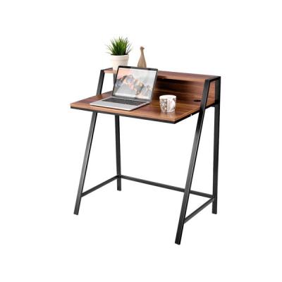 China Simple foldable wood table top office desk soho workstation with metal frame legs service big price hot sale laptop wood desk for sale