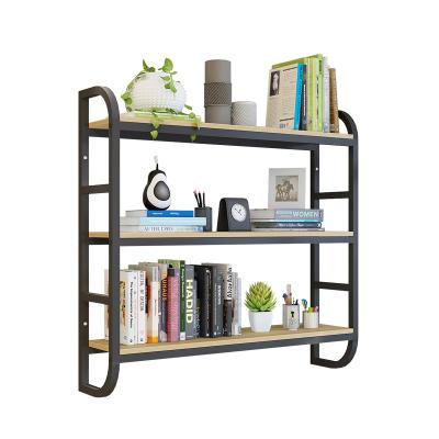 China 3 Tier Modular Floating Wall Mounted Floating Wall Shelf Wall Shelves Living Room Furniture Moon Wall Shelf Wood Shelf for sale