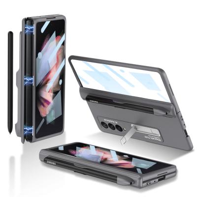 China Shockproof Magnetic Folding Inclusive Shell Case Cover Case With Pen Slot For Samsung Galaxy Z Fold 3 5G for sale