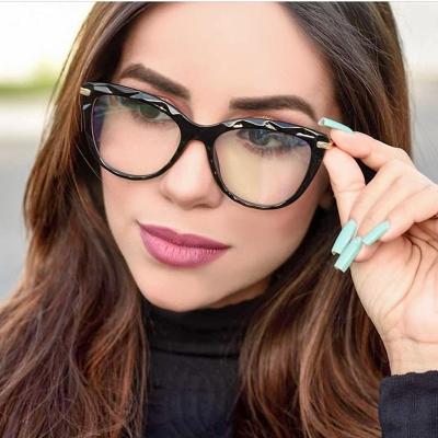 China Computer Glass Women Shape Newest Metal 2021 Optical Frame Computer Blue Light Blocking Glass Eyewear Frames for sale