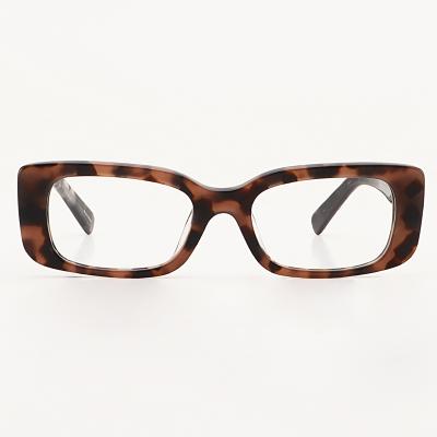 China High Quality Women Flexible Acetate Glasses Female Glasses Hinge Spring Eye Shield Square Optical Frame for sale