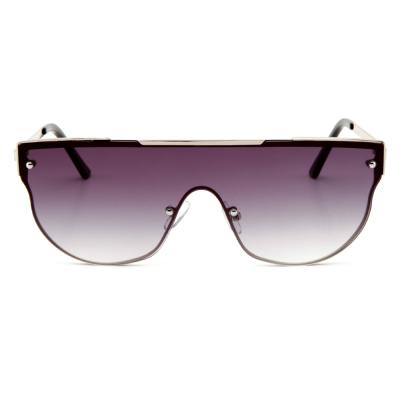 China Unisex fashion sunglasses OUTLOOK unique custom metal flat surface shield durable sunglasses for sale