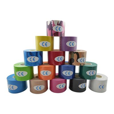 China Wholesale 4 Way Multicolor Stretched Kinesiology Tape Waterproof Kinesiology Tape Muscle Relief Face Tape Sports Muscle Sports for sale