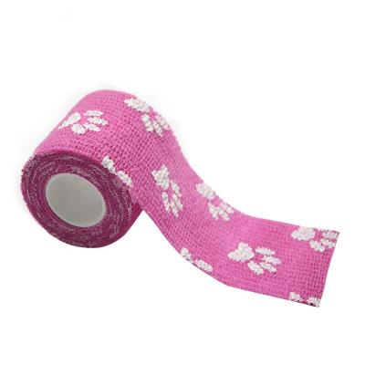 China Medical Animals Pet Dressing Bandage Nonwoven Cohesive Elastic Finger Self Adhesive Bandage for sale