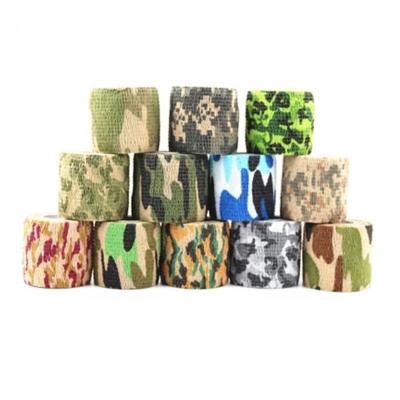 China Animals Camouflage Self Adhesive Nonwoven Fabric Camouflage Tape Protective Wrap Bandage Military Stretch Bandage for sale