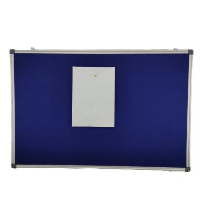 China Movable Aluminum Frame Flannel Hooks And Pen Tray Promotional School Bulletin Boards for sale