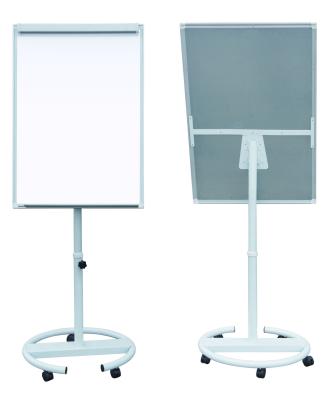 China Office/Classroom/Home Rounded Rough Paper Easel Magnetic Whiteboard with Wheels for sale